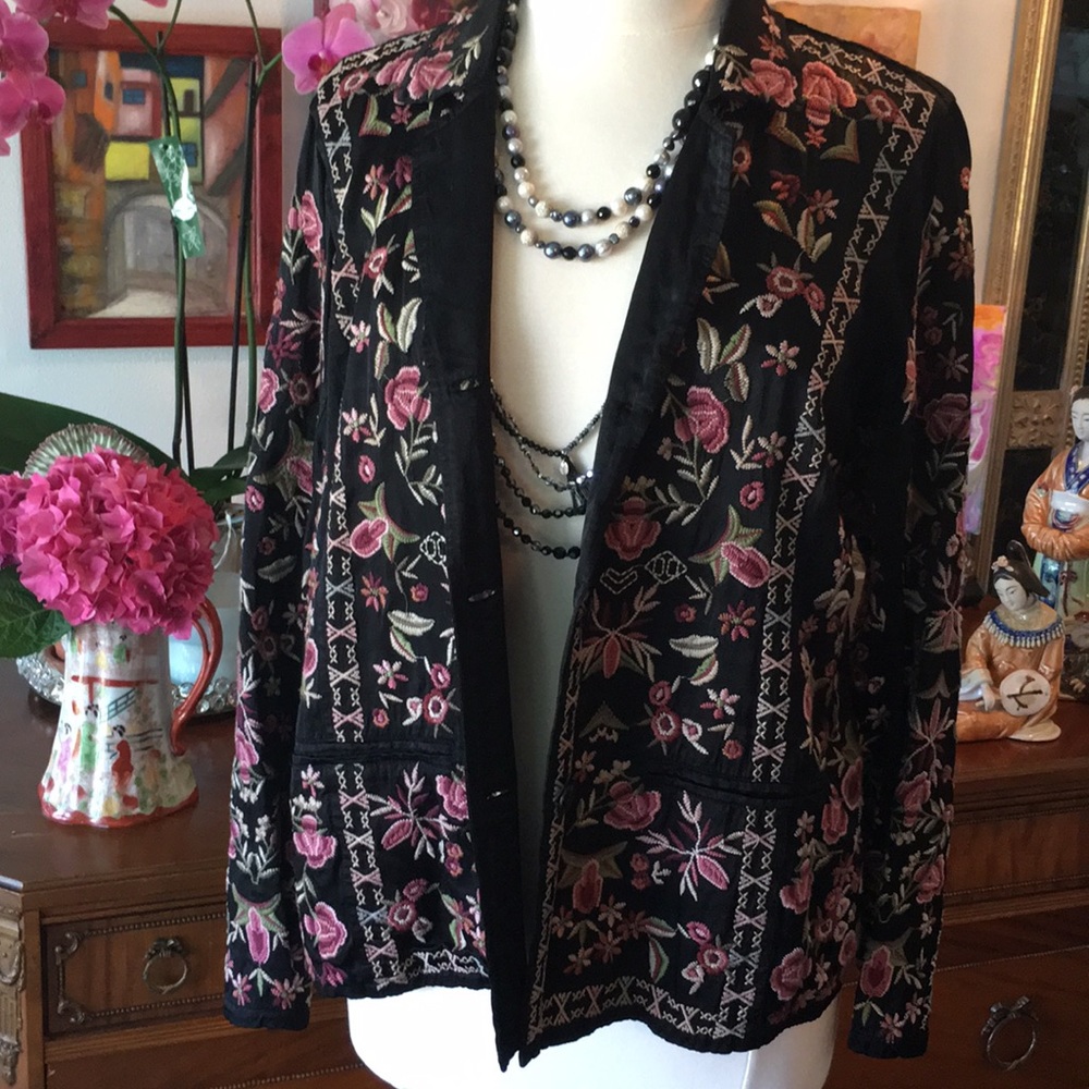 Johnny Was Maroni Satin Jacket - Picture 5 of 7